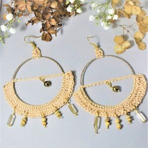 Handmade large hoop earrings